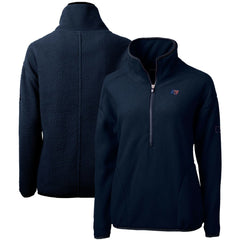 Tampa Bay Buccaneers Cutter & Buck Women's Americana Cascade Eco Sherpa Fleece Half-Zip Pullover Jacket - Navy Pullover