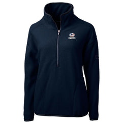Green Bay Packers Cutter & Buck Women's Americana Cascade Eco Sherpa Fleece Half-Zip Pullover Jacket - Navy Pullover