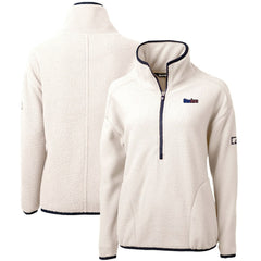 Pittsburgh Steelers Cutter & Buck Women's Americana Cascade Eco Sherpa Fleece Half-Zip Pullover Jacket - Cream Pullover
