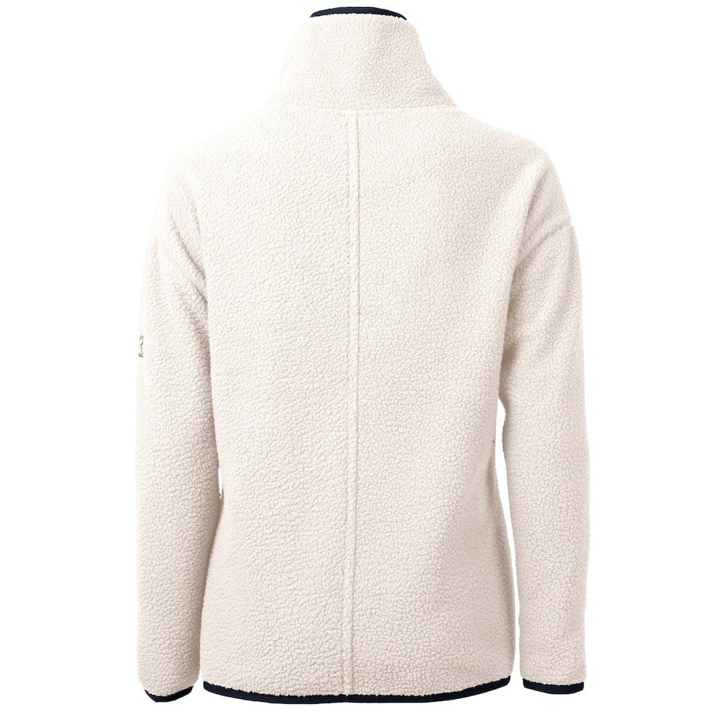 Pittsburgh Steelers Cutter & Buck Women's Americana Cascade Eco Sherpa Fleece Half-Zip Pullover Jacket - Cream Pullover