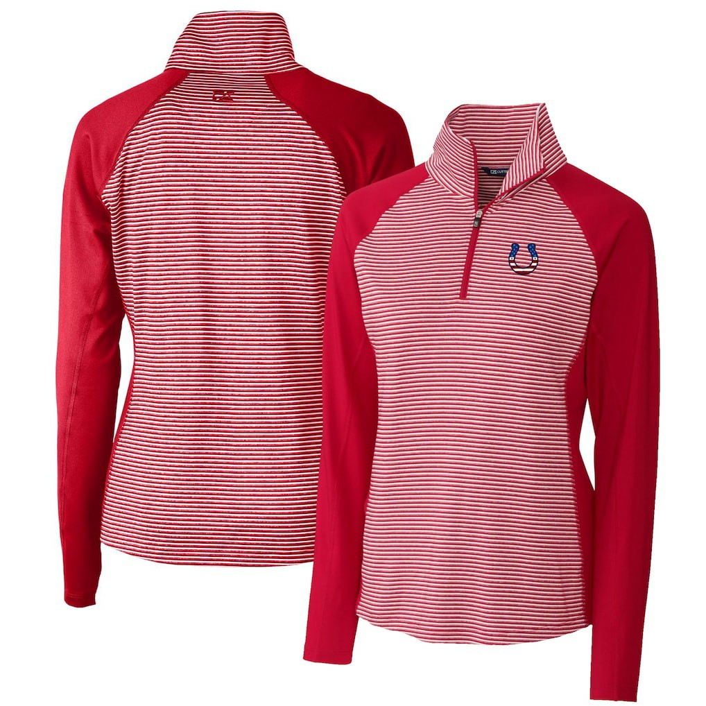 Indianapolis Colts Cutter & Buck Women's Forge Tonal Half-Zip Top - Cardinal Tops
