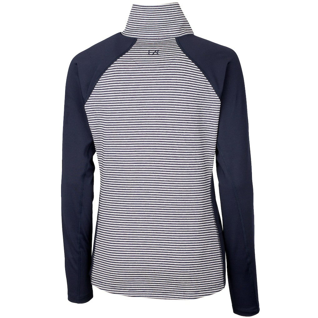 New York Giants Cutter & Buck Women's Forge Tonal Half-Zip Top - Navy Tops