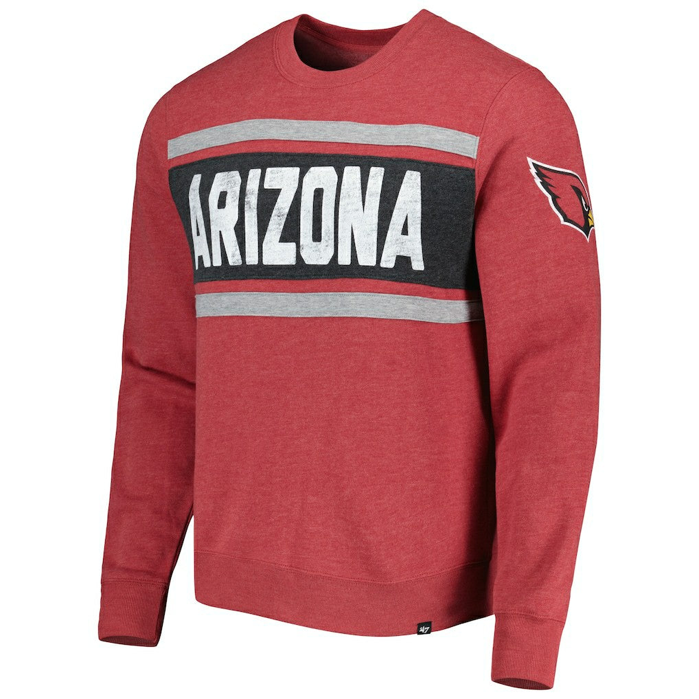 Arizona Cardinals '47 Bypass Tribeca Pullover Sweatshirt - Heathered Cardinal Pullover