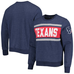 Houston Texans '47 Bypass Tribeca Pullover Sweatshirt - Heather Navy Pullover