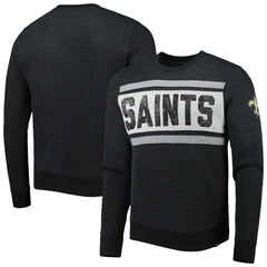 New Orleans Saints '47 Bypass Tribeca Pullover Sweatshirt - Heathered Black Pullover