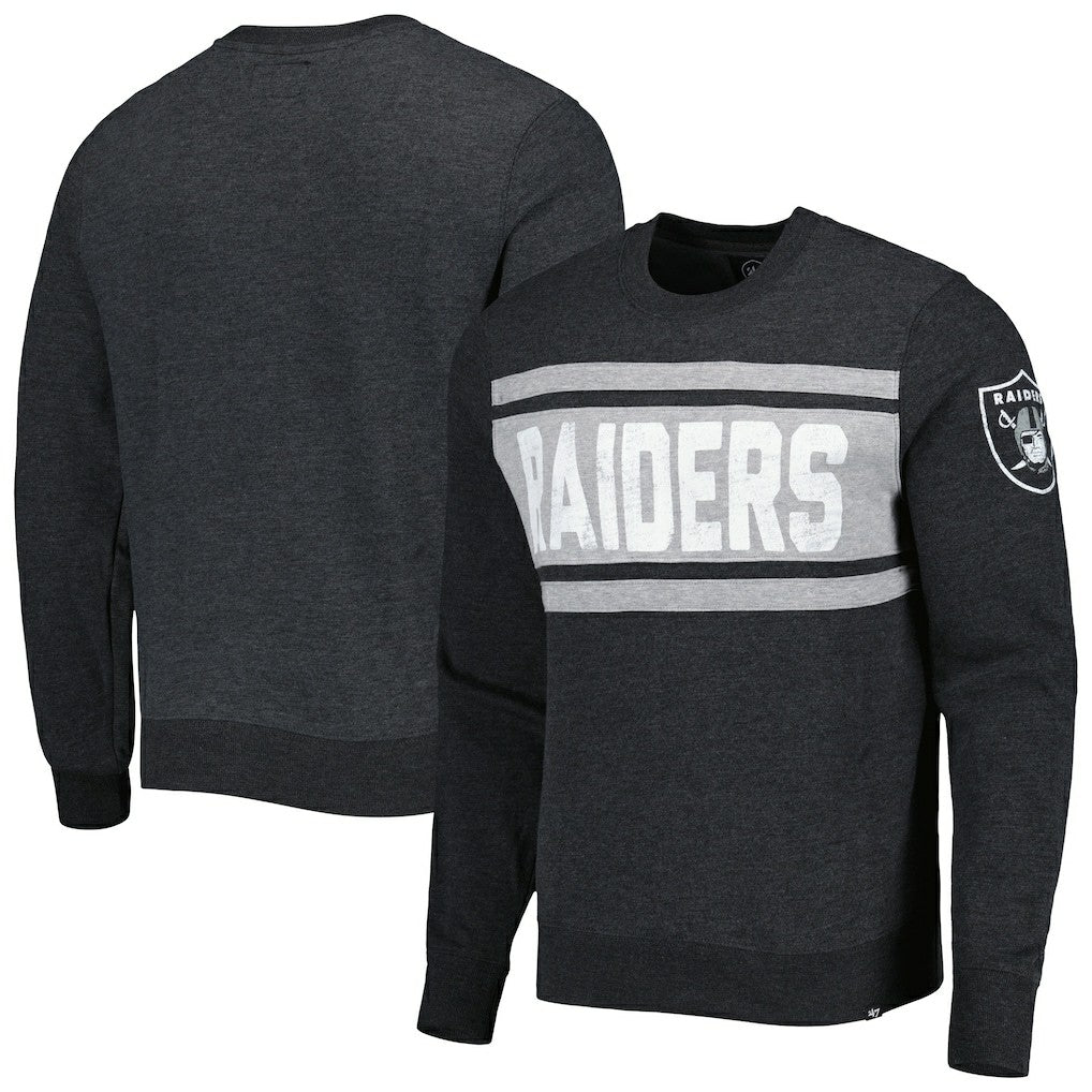 Las Vegas Raiders '47 Bypass Tribeca Pullover Sweatshirt - Heathered Black Pullover
