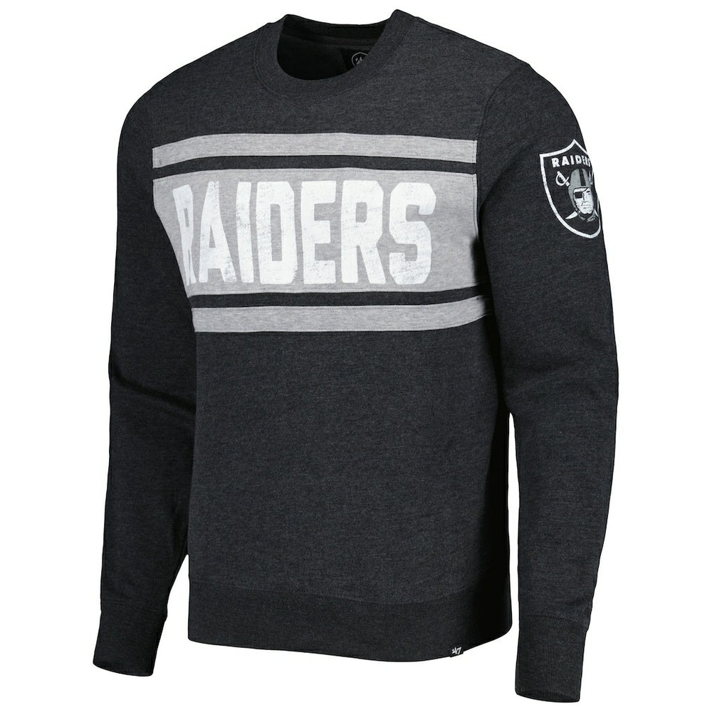 Las Vegas Raiders '47 Bypass Tribeca Pullover Sweatshirt - Heathered Black Pullover