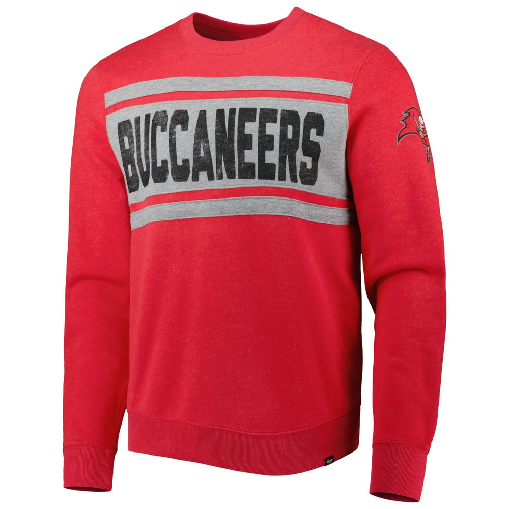 Tampa Bay Buccaneers '47 Bypass Tribeca Pullover Sweatshirt - Heathered Red Pullover