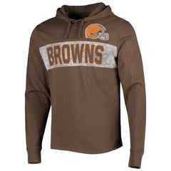 Cleveland Browns '47 Field Franklin Hooded Long Sleeve T-Shirt - Brown T-shirts