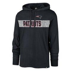 New England Patriots '47 Field Franklin Hooded Long Sleeve T-Shirt - Navy T-shirts