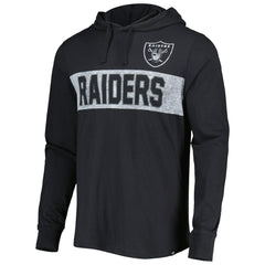 Las Vegas Raiders '47 Field Franklin Hooded Long Sleeve T-Shirt - Black T-shirts