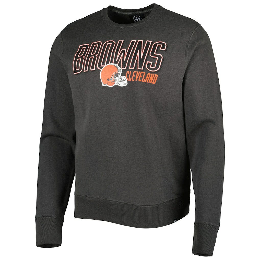 Cleveland Browns '47 Locked In Headline Pullover Sweatshirt - Charcoal Pullover