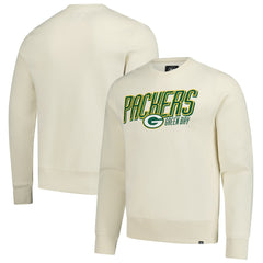 Green Bay Packers '47 Locked In Headline Pullover Sweatshirt - Cream Pullover