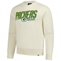Green Bay Packers '47 Locked In Headline Pullover Sweatshirt - Cream Pullover