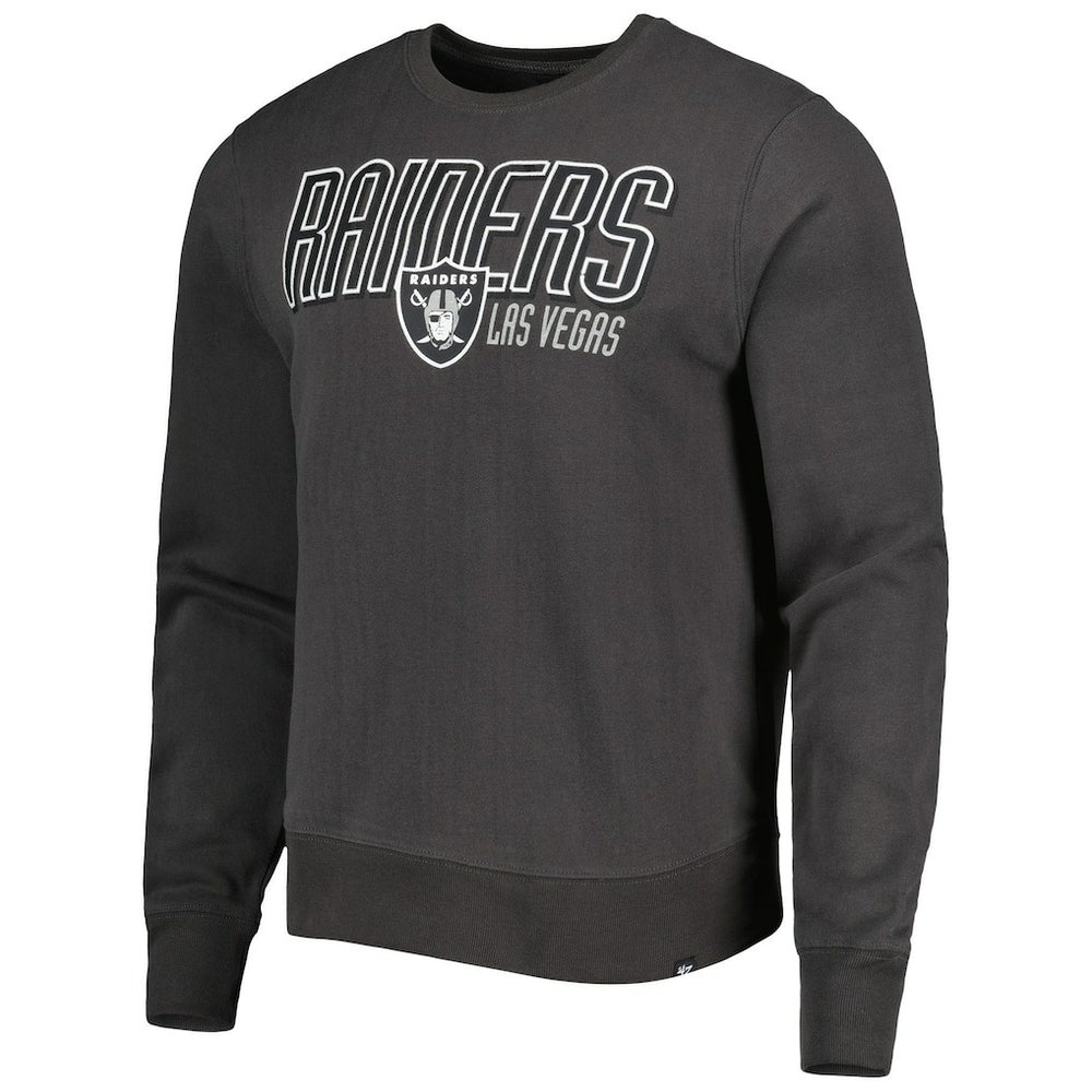 Las Vegas Raiders '47 Locked In Headline Pullover Sweatshirt - Charcoal Pullover