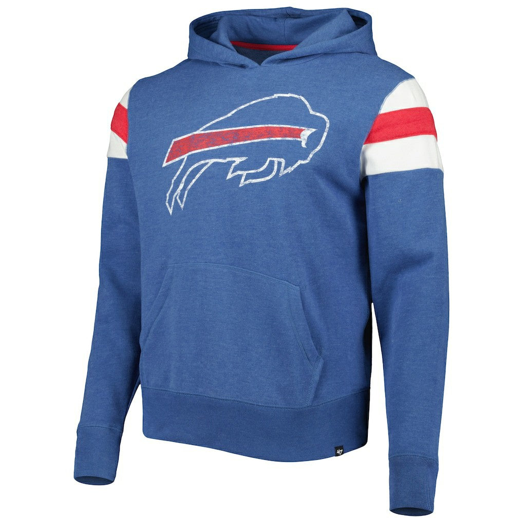 Buffalo Bills '47 Premier Nico Pullover Hoodie - Heathered Royal Hoodies