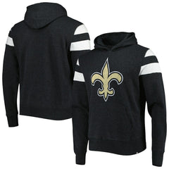 New Orleans Saints '47 Premier Nico Pullover Hoodie - Heathered Black Hoodies