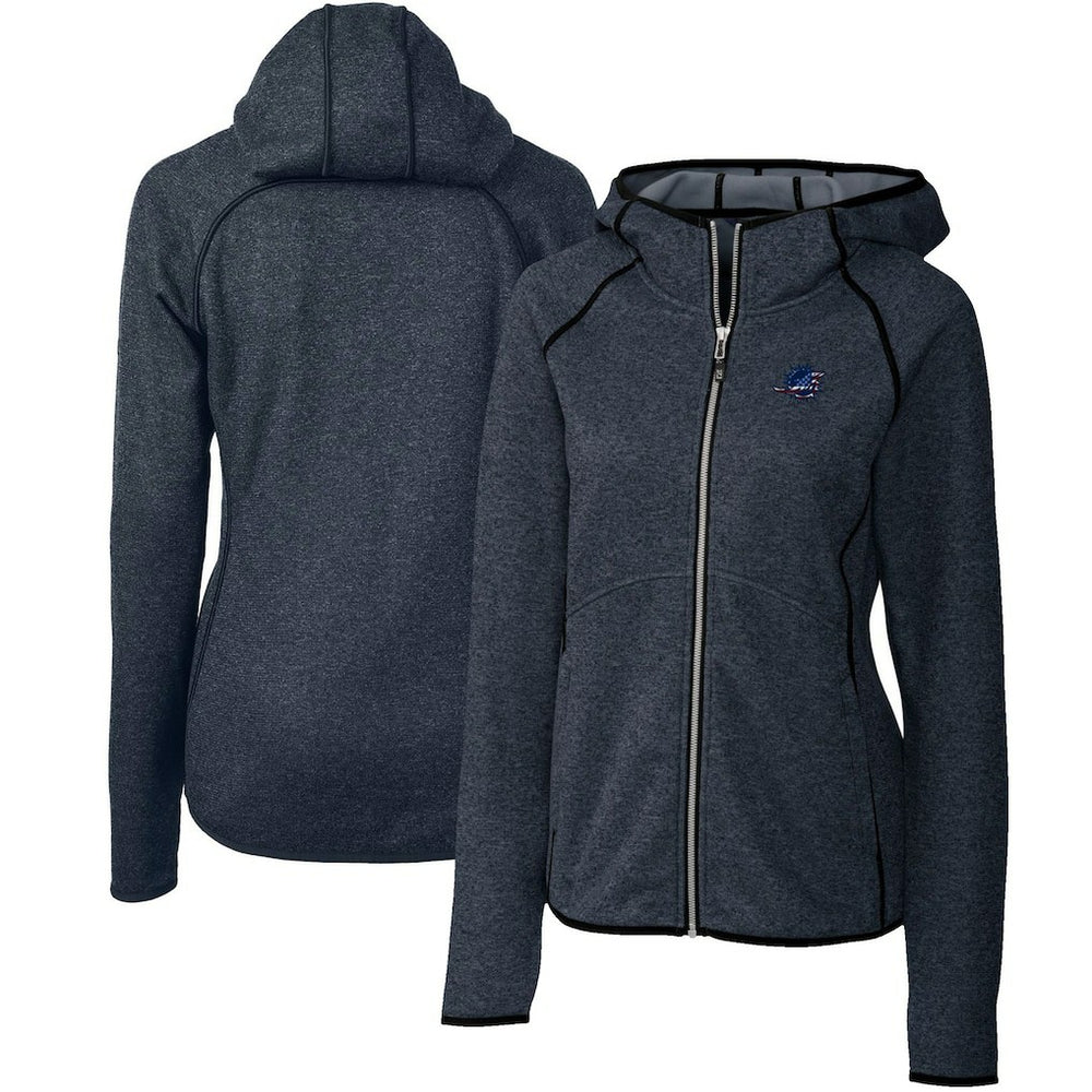 Miami Dolphins Cutter & Buck Women's Mainsail Full-Zip Jacket - Heathered Navy Jackets