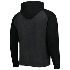 St. Louis Blues Mitchell & Ness Distressed Logo Raglan Pullover Hoodie - Heather Black | US 4980644