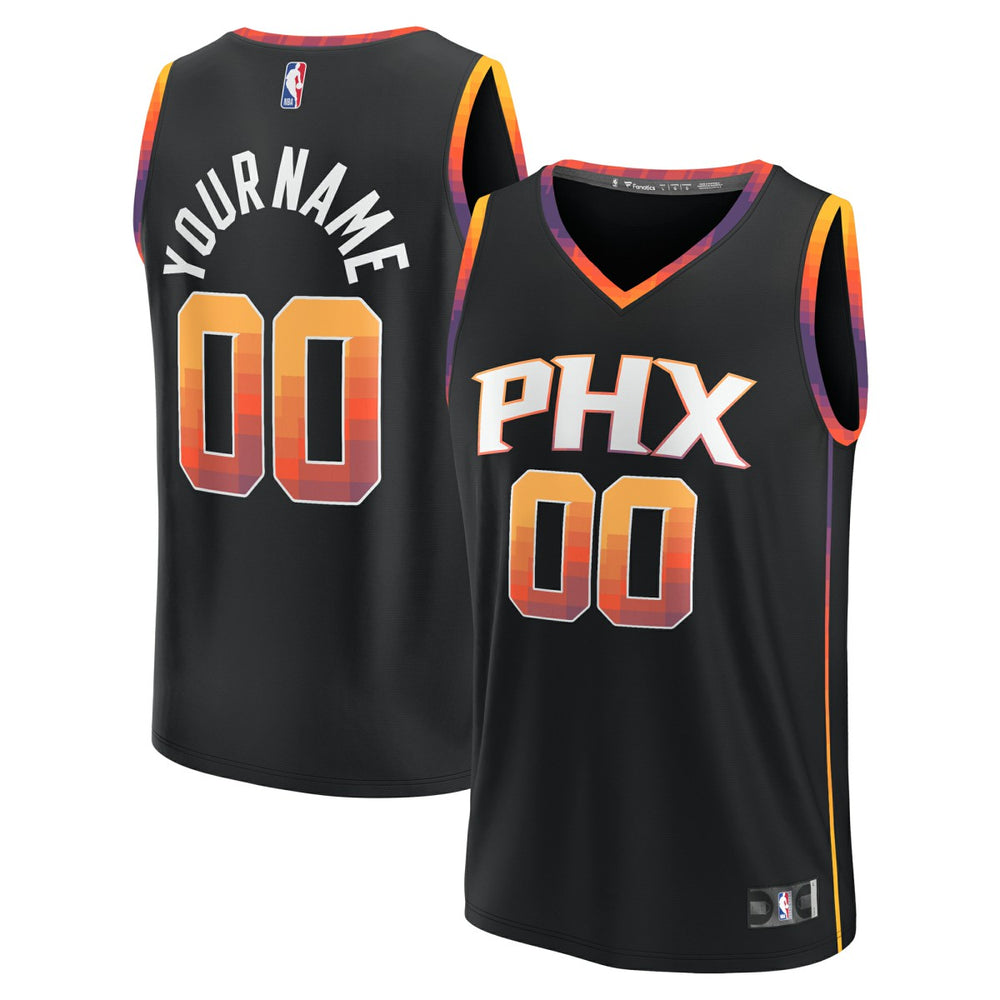Phoenix Suns Fast Break Custom Replica Jersey Black Statement Edition - Fanatics