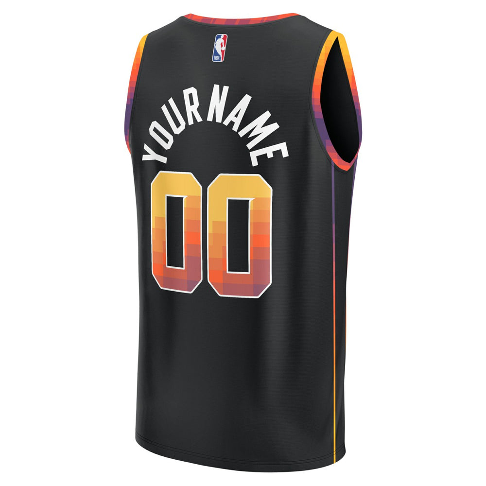 Phoenix Suns Fast Break Custom Replica Jersey Black Statement Edition - Fanatics