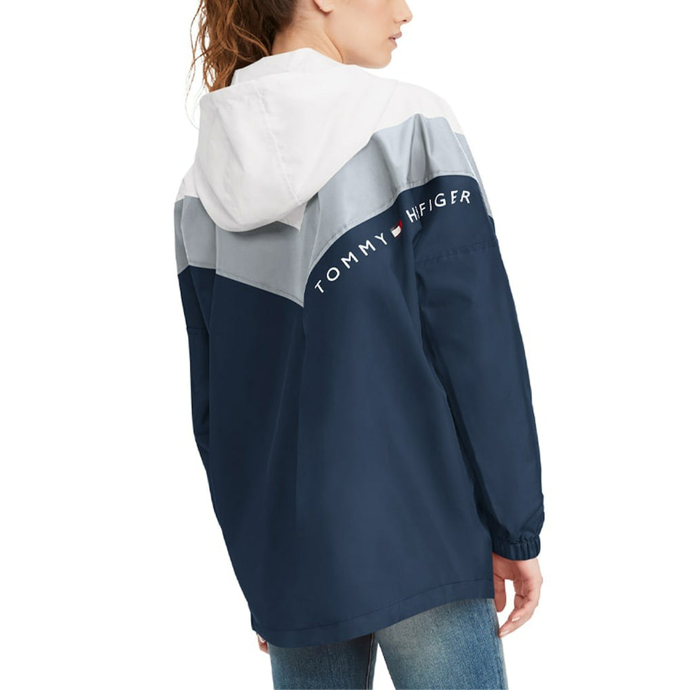 Dallas Cowboys Tommy Hilfiger Women's Staci Half-Zip Hoodie Windbreaker Jacket - White/Navy Hoodies