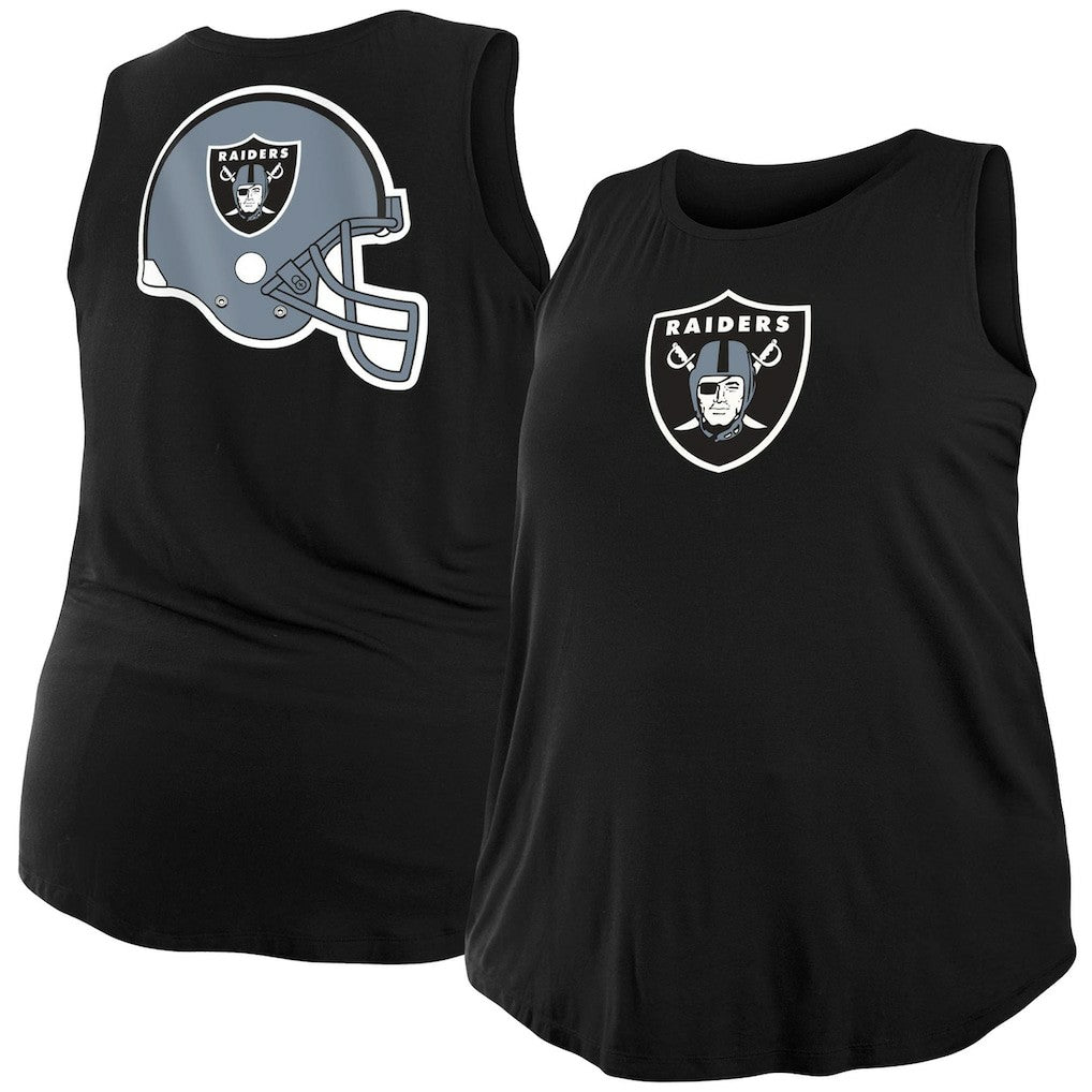 Las Vegas Raiders New Era Women's Plus Size Tank Top - Black Tops