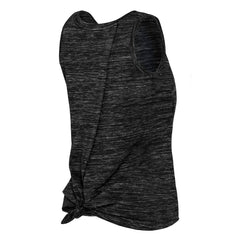 Las Vegas Raiders New Era Women's Space Dye Tie-Back Tank Top - Black Tops