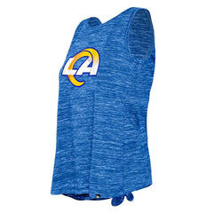 Los Angeles Rams New Era Women's Space Dye Tie-Back Tank Top - Royal Tops