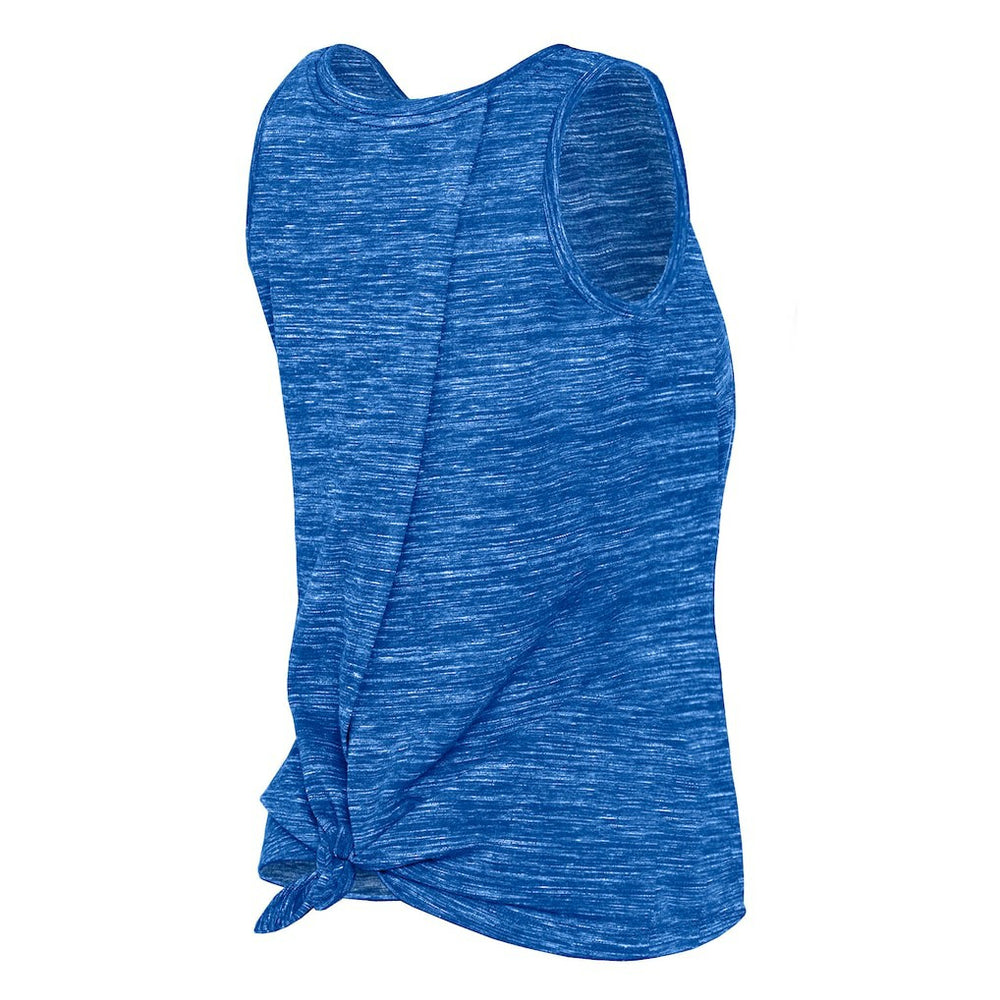 Los Angeles Rams New Era Women's Space Dye Tie-Back Tank Top - Royal Tops