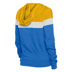 Los Angeles Rams New Era Women's Throwback Colorblock Full-Zip Hoodie - Royal/Gold Hoodies
