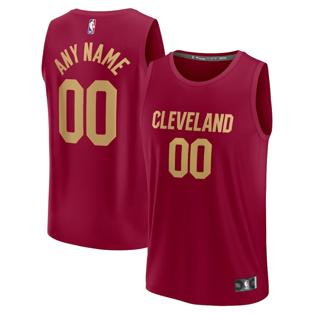 Cleveland Cavaliers Youth Fast Break Custom Jersey Maro- Icon Edition - Fanatics