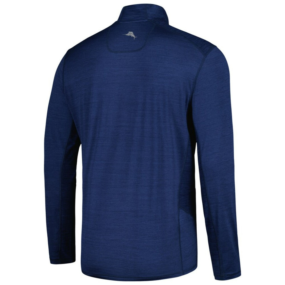 Atlanta Braves Tommy Bahama Delray IslandZone Half-Zip Top - Navy Tops