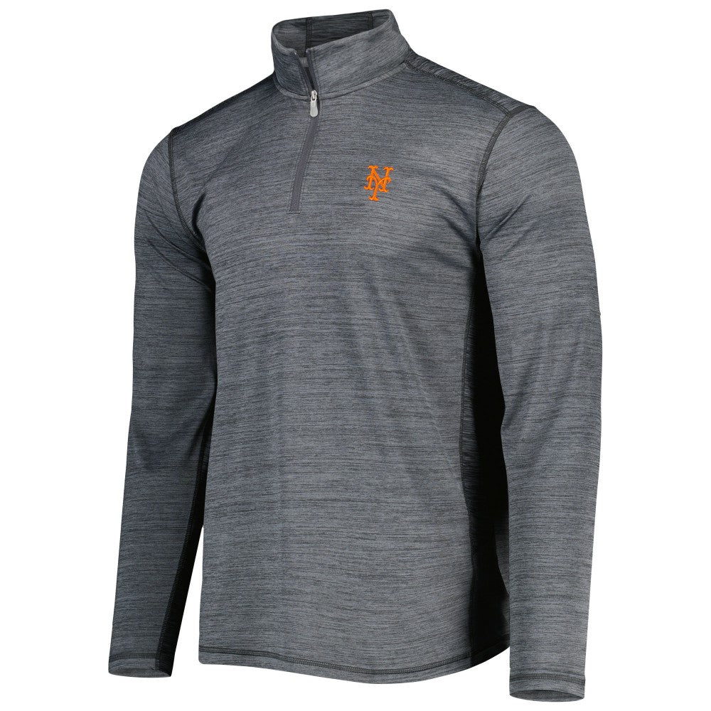 New York Mets Tommy Bahama Delray IslandZone Half-Zip Top - Gray Tops