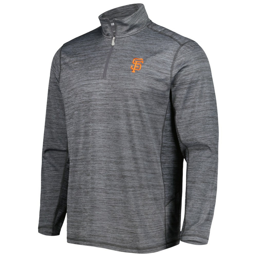 San Francisco Giants Tommy Bahama Delray IslandZone Half-Zip Top - Gray Tops