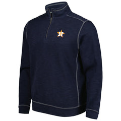 Houston Astros Tommy Bahama Tobago Bay Tri-Blend Quarter-Zip Sweatshirt - Blue Sweatshirts