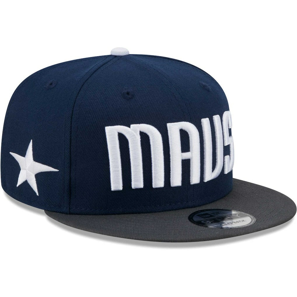 Dallas Mavericks Jersey Hook Statement Edition 9FIFTY Snapback Hat Navy/Gray - New Era
