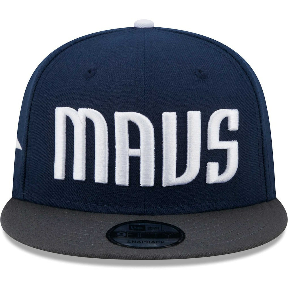 Dallas Mavericks Jersey Hook Statement Edition 9FIFTY Snapback Hat Navy/Gray - New Era