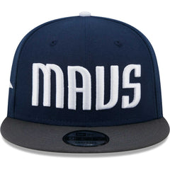 Dallas Mavericks Jersey Hook Statement Edition 9FIFTY Snapback Hat Navy/Gray - New Era