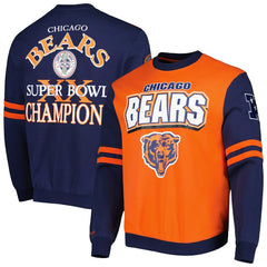 Chicago Bears All Over 2.0 Pullover Sweatshirt - Orange Pullover