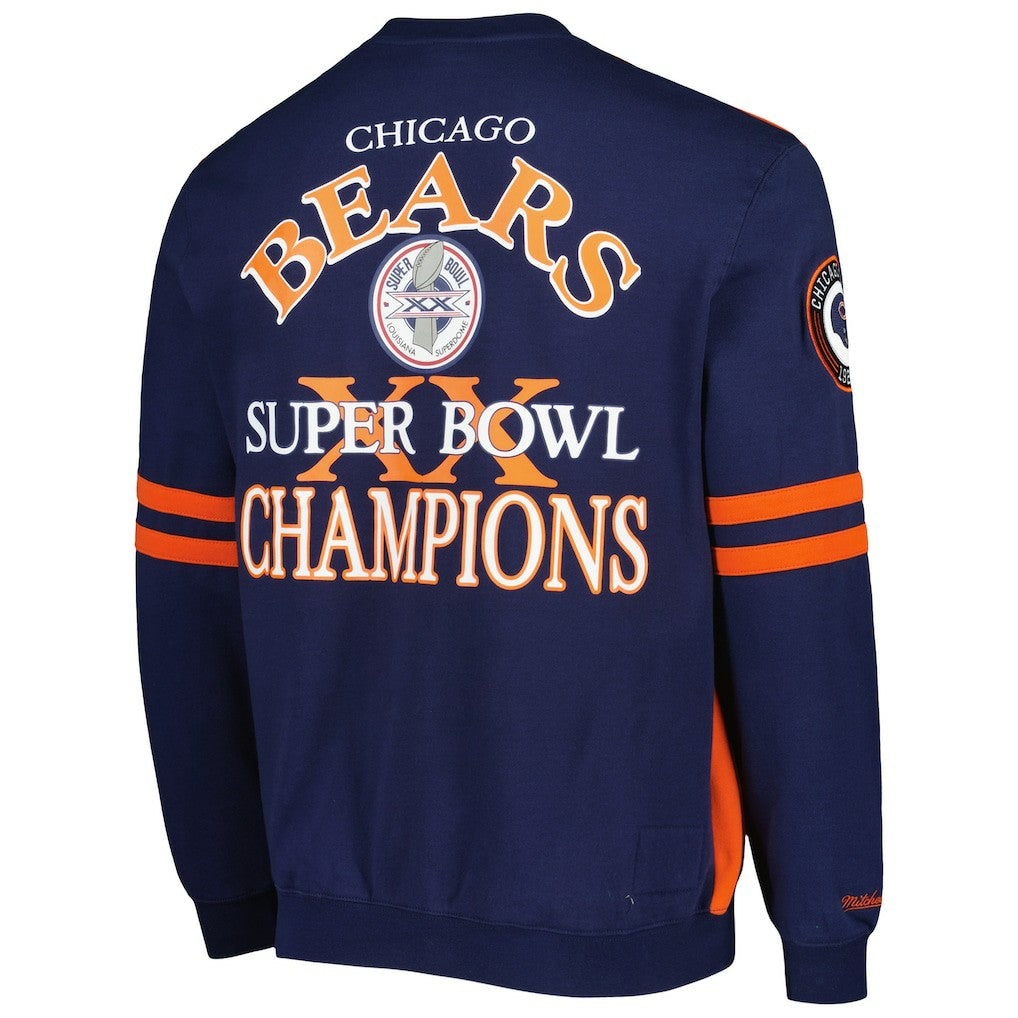 Chicago Bears All Over 2.0 Pullover Sweatshirt - Orange Pullover