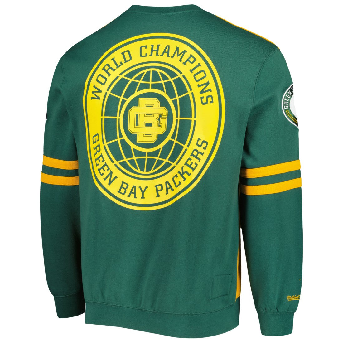 Green Bay Packers All Over 2.0 Pullover Sweatshirt - Gold Pullover