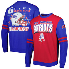 New England Patriots All Over 2.0 Pullover Sweatshirt - Red Pullover
