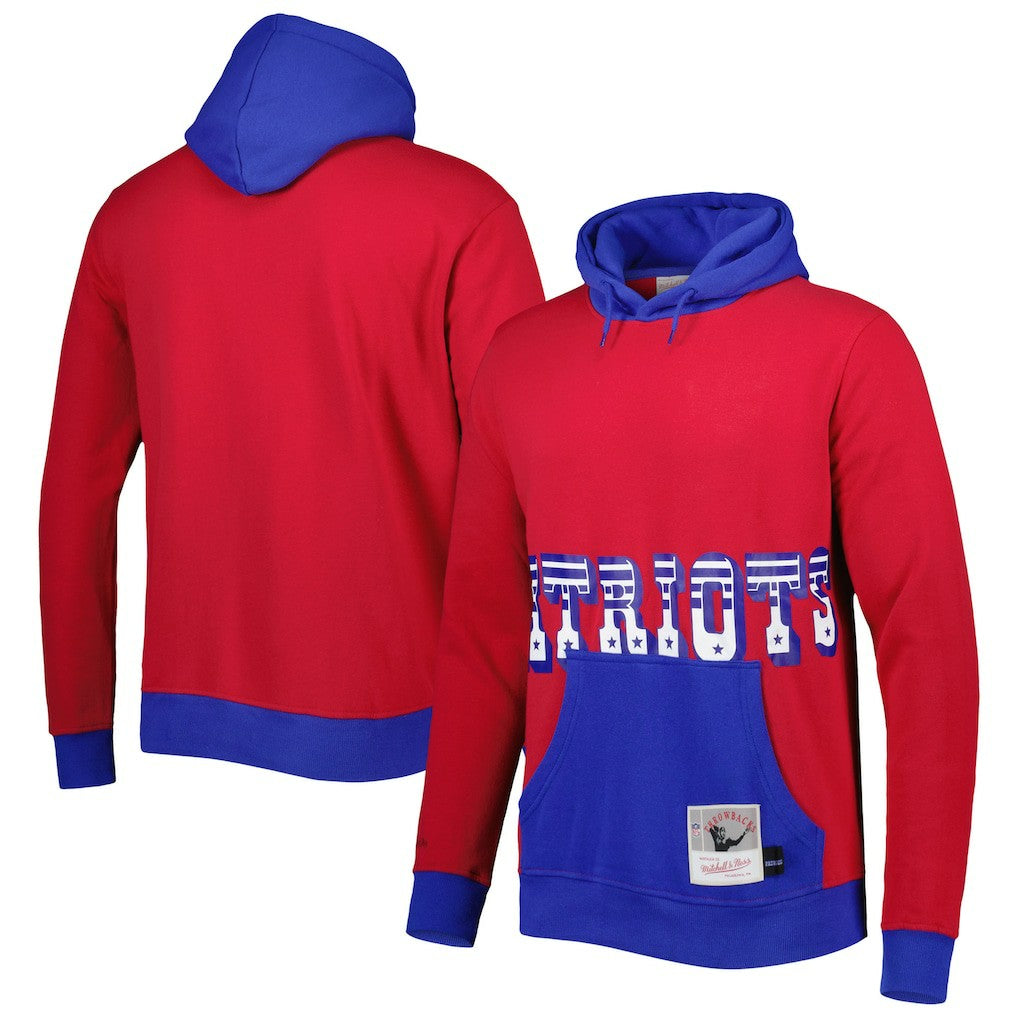 New England Patriots Big Face 5.0 Pullover Hoodie - Red Hoodies
