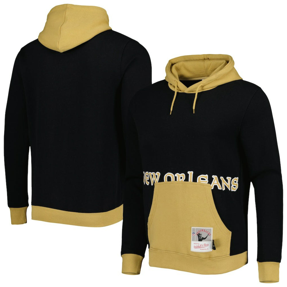 New Orleans Saints Big Face 5.0 Pullover Hoodie - Black Hoodies