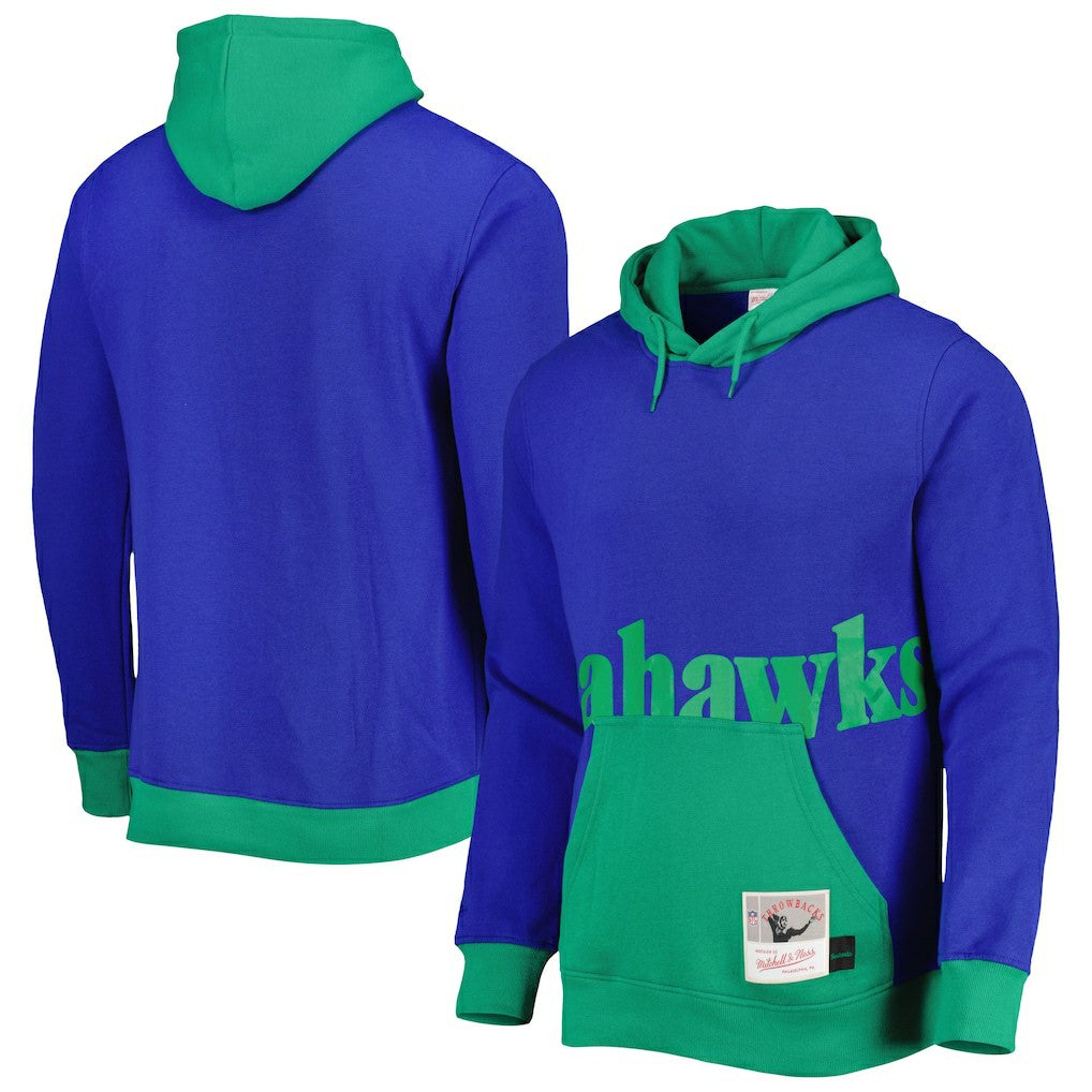 Seattle Seahawks Big Face 5.0 Pullover Hoodie - Royal Hoodies