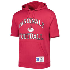 Arizona Cardinals Washed Short Sleeve Pullover Hoodie - Cardinal Hoodies