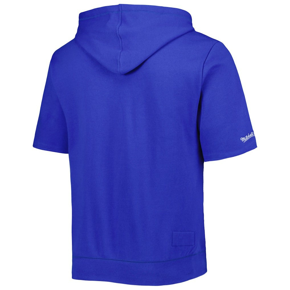Buffalo Bills Washed Short Sleeve Pullover Hoodie - Royal Hoodies