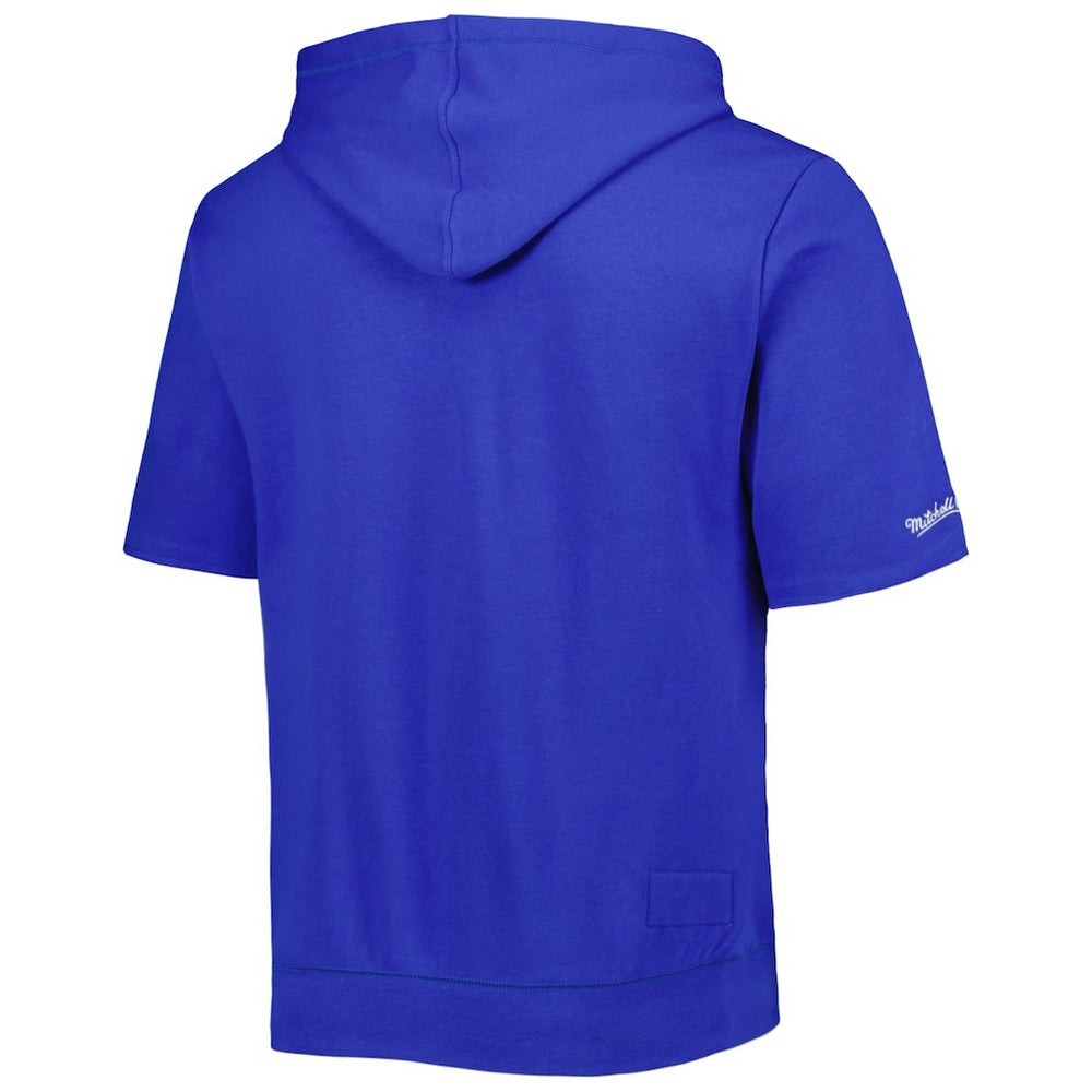 Buffalo Bills Washed Short Sleeve Pullover Hoodie - Royal Hoodies