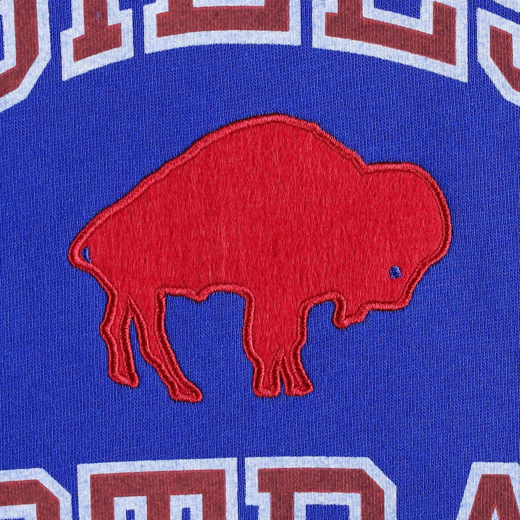 Buffalo Bills Washed Short Sleeve Pullover Hoodie - Royal Hoodies